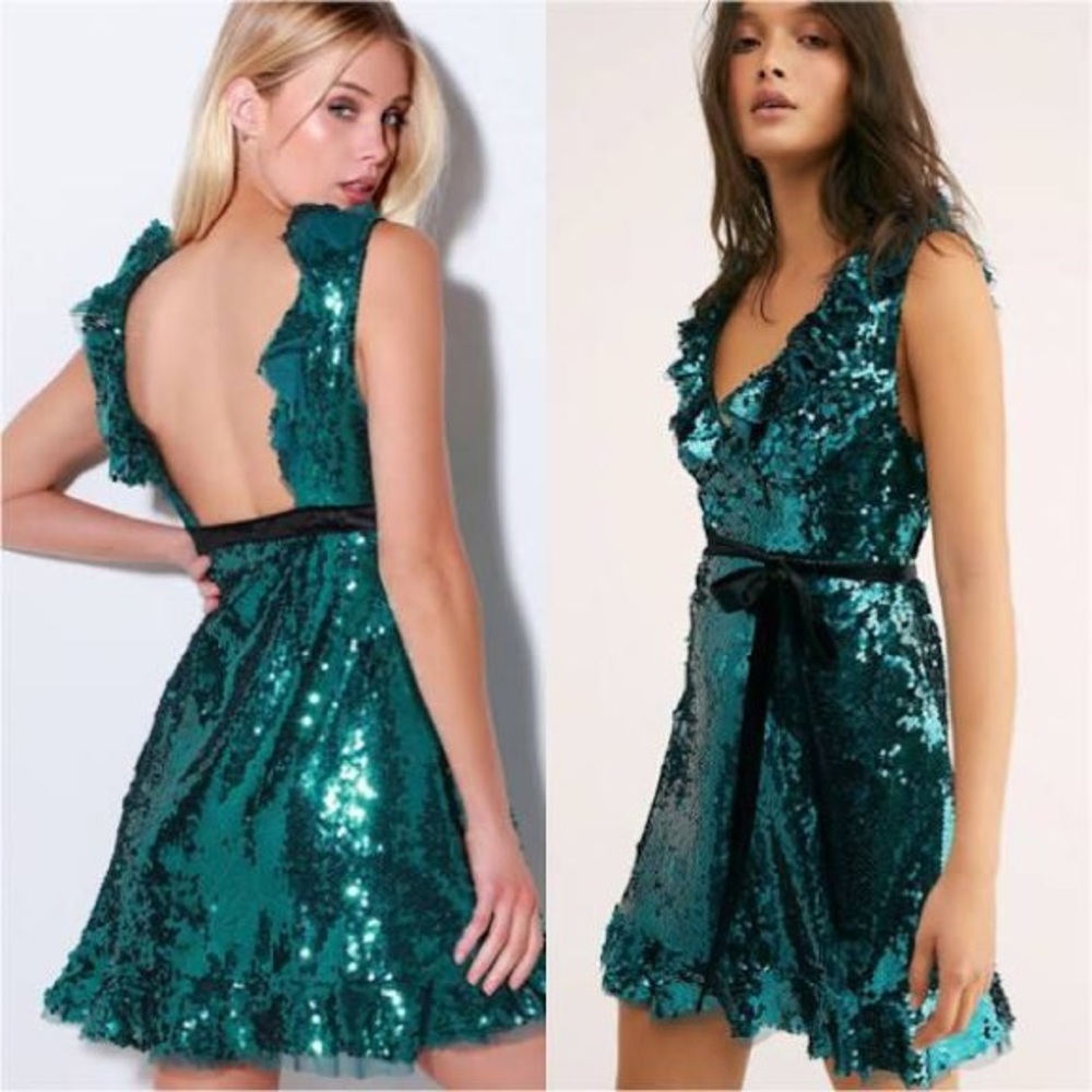 Free People Low-Back Sequin Dress